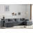 136" Chenille Modular Sectional Sofa With Deep And Wide Seat, U-Shaped Cloud Couch Set With Double Cushions, 6 Seat Sofa With Movable Ottoman, Oversized Indoor Furniture-1473871874