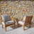 Livingston 2-Person Teak Outdoor Seating Group With Cushions