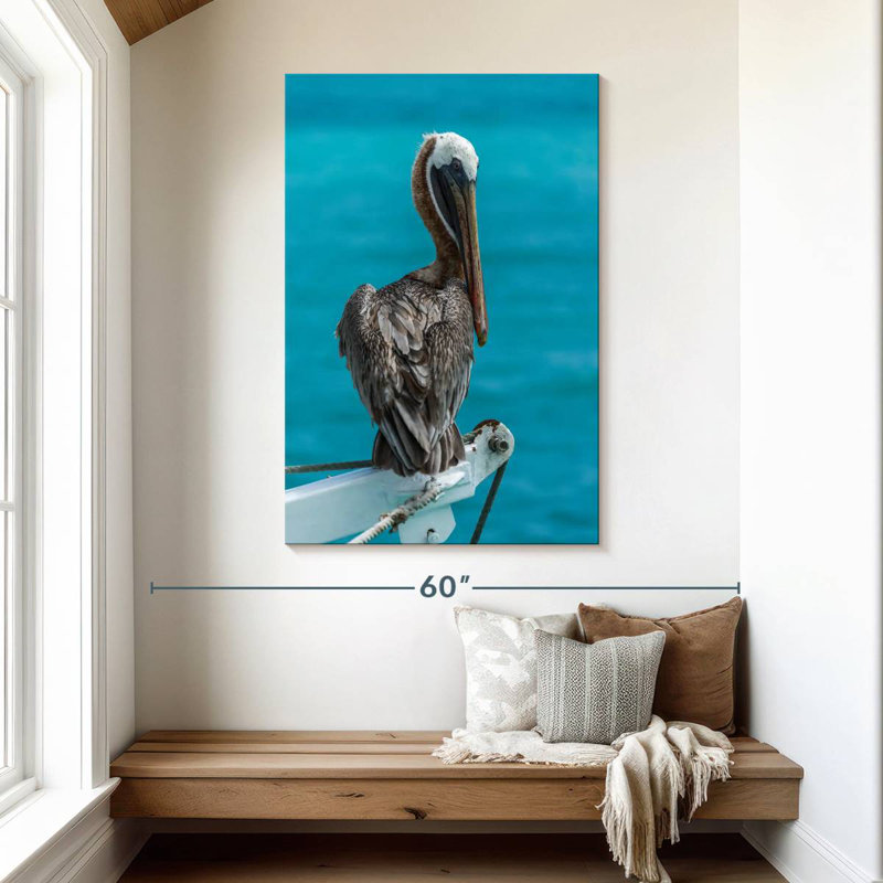 Brampt Perched Brown Pelican, 48" H x 32" W