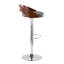 Tabouret de bar pivotant réglable Mid-Century moderne et revêtement en similicuir-1649522943