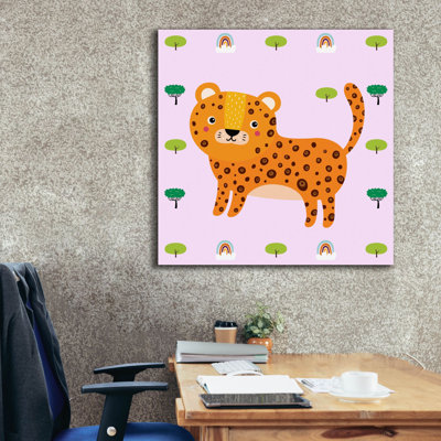 «Cute Leopard», art mural sur toile