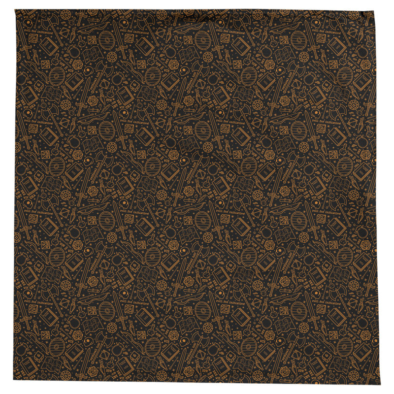 Leffel RPG Pattern Tablecloth, Black/Orange