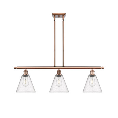 Luminaire suspendu linéaire à 3 lumières pour îlot de cuisine Angelissa