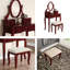 Ensemble de coiffeuse et tabouret de maquillage en bois, ensemble de coiffeuse et tabouret de maquillage en bois Ashley-145179777