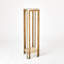 Kraft Pedestal-Light Bronze W/Travertine