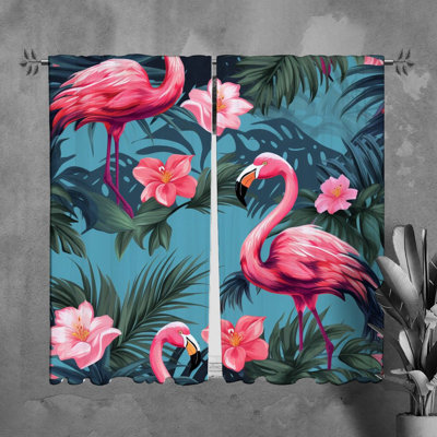 Paire de rideaux obscurcissant en polyester Vernique