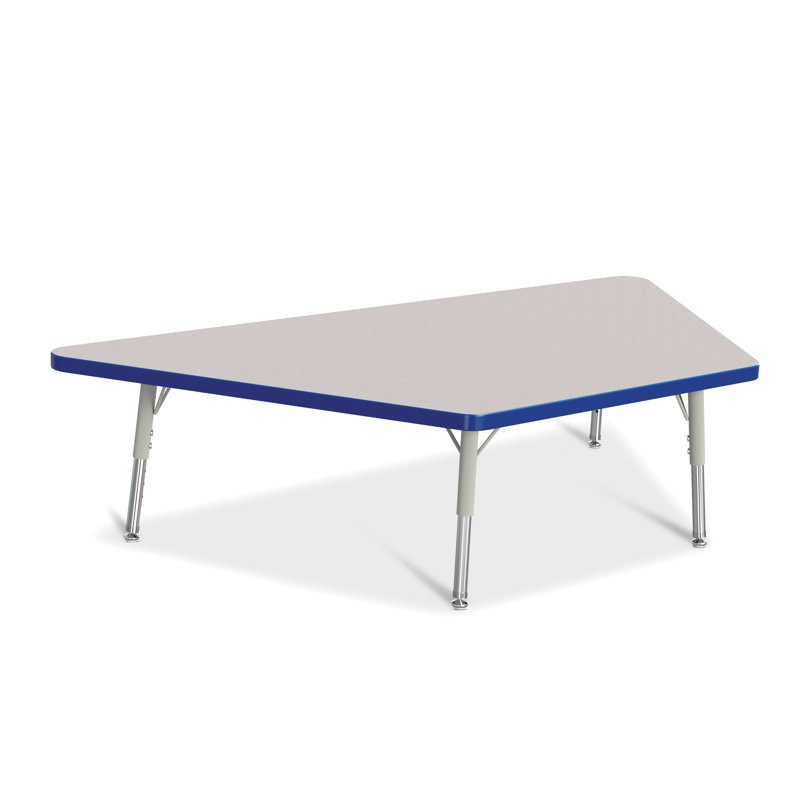 Tables d'activité Berles®, l 28 po x P 48 po (taille élémentaire : H 15 po, Gris tacheté avec un accent bleu arc-en-ciel
