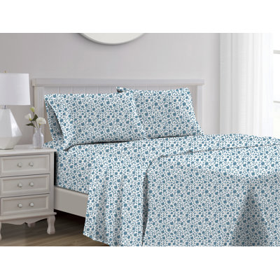 Cotton Blend Graphic Print Sheet Set