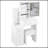 29.2" Small Size Left Bedside Cabinet Vanity Table + Cushioned Stool, 2 AC+2 USB Power Station, Hair Dryer Bracket, Extra Large Touch Control Sliding LED Mirror, Tri-Color Switching, Brightness Adjust-852697255