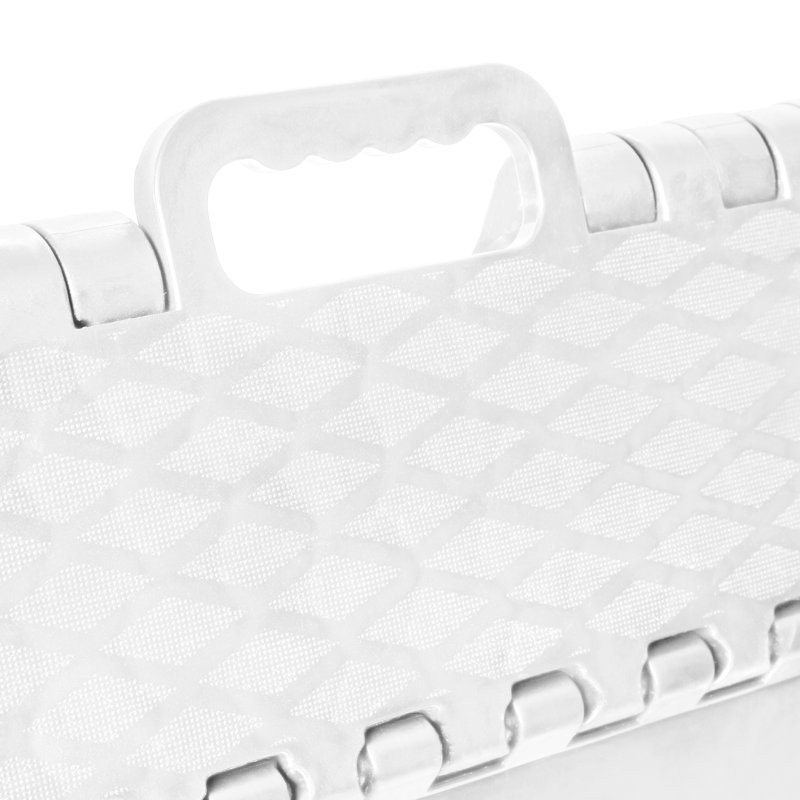 1 - Step Plastic Lightweight Folding Step Stool, White