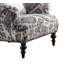 Chaise à motif en tissu avec coussin