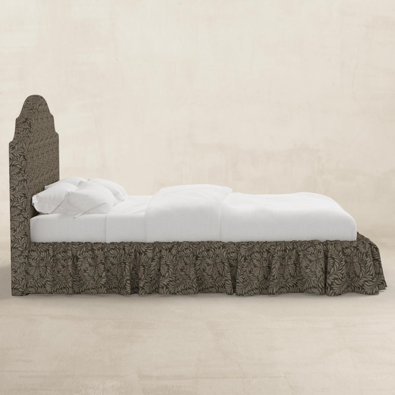 Upholstered Bed, Twin, Olive Mauve