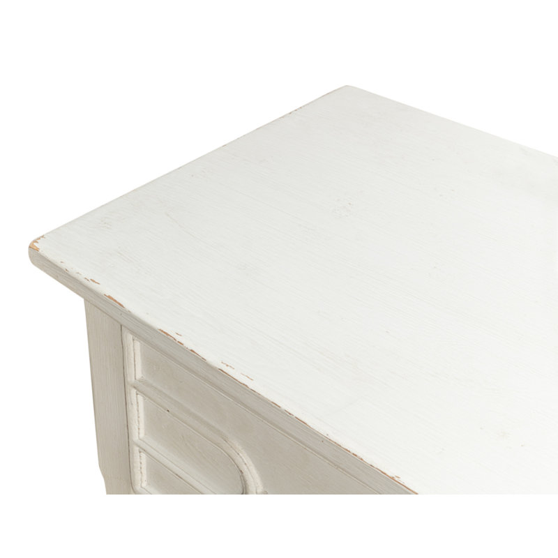 White Pine French Country Console Table with Storage