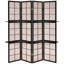 Paravent pliant beige et cappuccino avec étagères, embellit la décoration, 4 pièces de rangement, style transitionnel