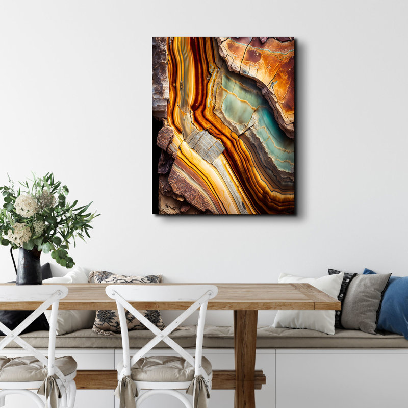 Fentes a Petrified Classic IV par Maki - reproduction d'art sur toile tendue, H 24 po x l 20 po x P 1,5 po