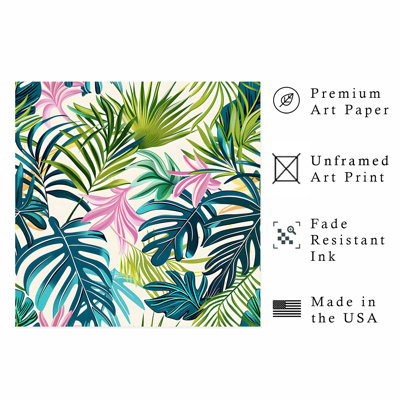 «Botanical Botanical Leaves», impression d'art tropical sans cadre