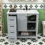 Meuble-lavabo élégant 36 po avec lavabo, rangement fermé-819674285