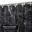 Rideau de douche en marbre naturel à motif abstrait blanc et noir avec 12 crochets-482848004