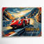 Transport, affiche rétro sur toile grise-209708517