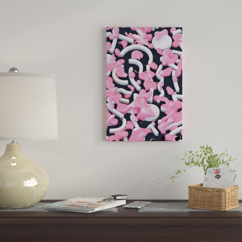 « rose bubble pattern » par danny fabrice, reproduction d’impression sur toile tendue, H 18 po x l 12 po x P 1,5 po
