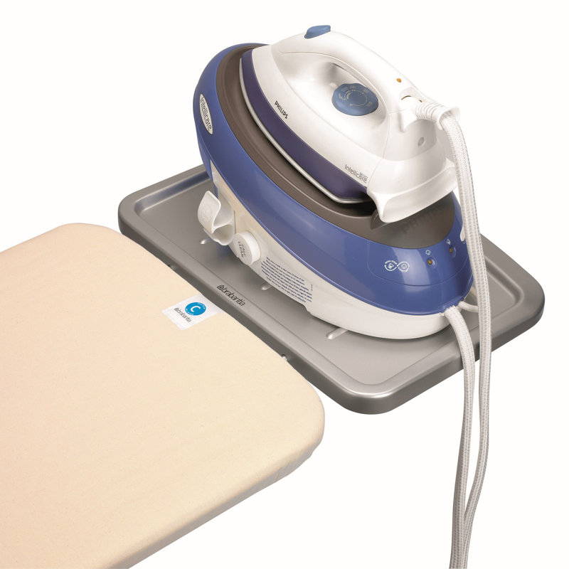 Titan Oval Extra Large Foldable Metal Ironing Board with Steam Unit Holder