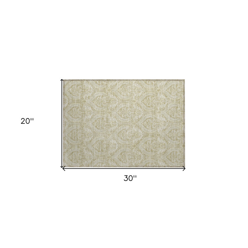 Tapis intérieur lavable antidérapant 2 pi x 3 pi vert clair