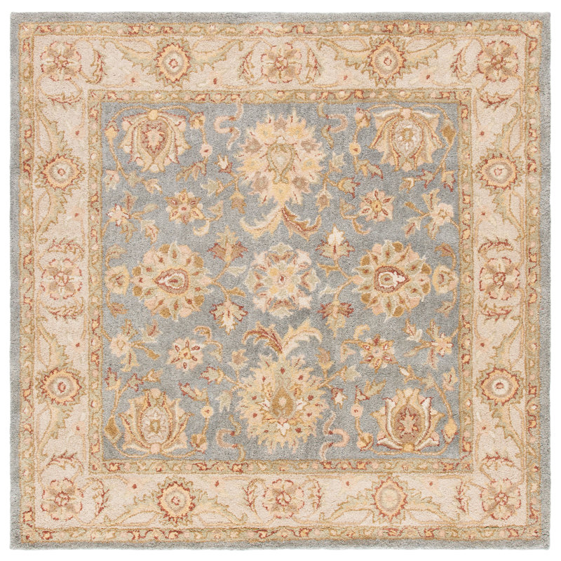 Tapis oriental en laine touffeté à la main Dunbar, Carré 8 pi