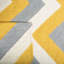 Rodgers Hand Woven Flat Weave Wool/Cotton Chevron Rug in Ivory/Gold/Grey-804015869
