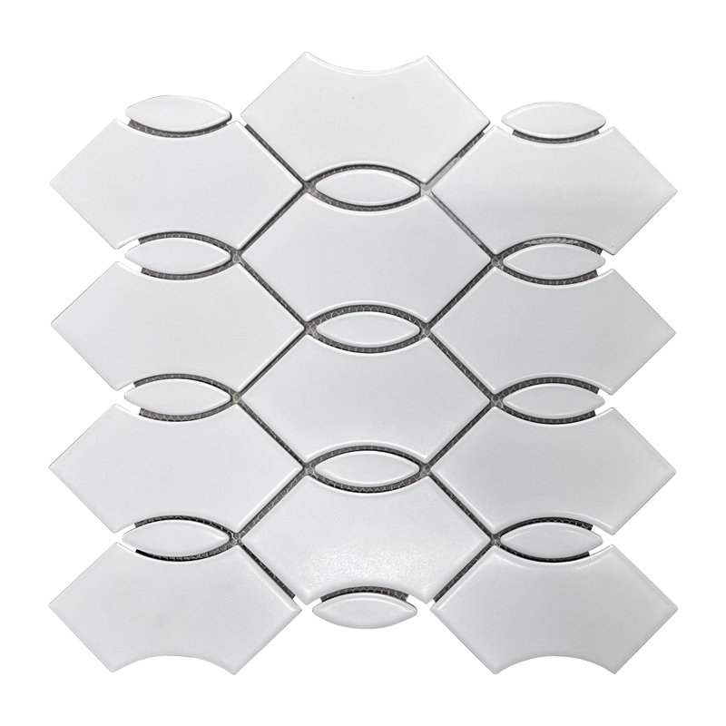 Carreau de mosaïque fantaisie en porcelaine 5 po x 3 po