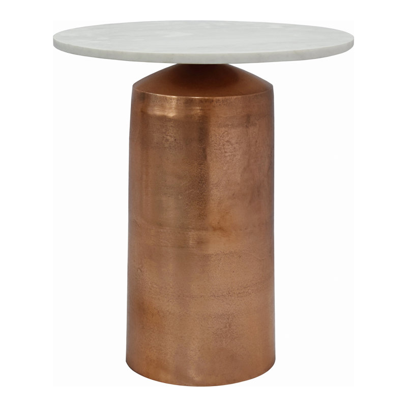 Jackie End Table, Raw Brass