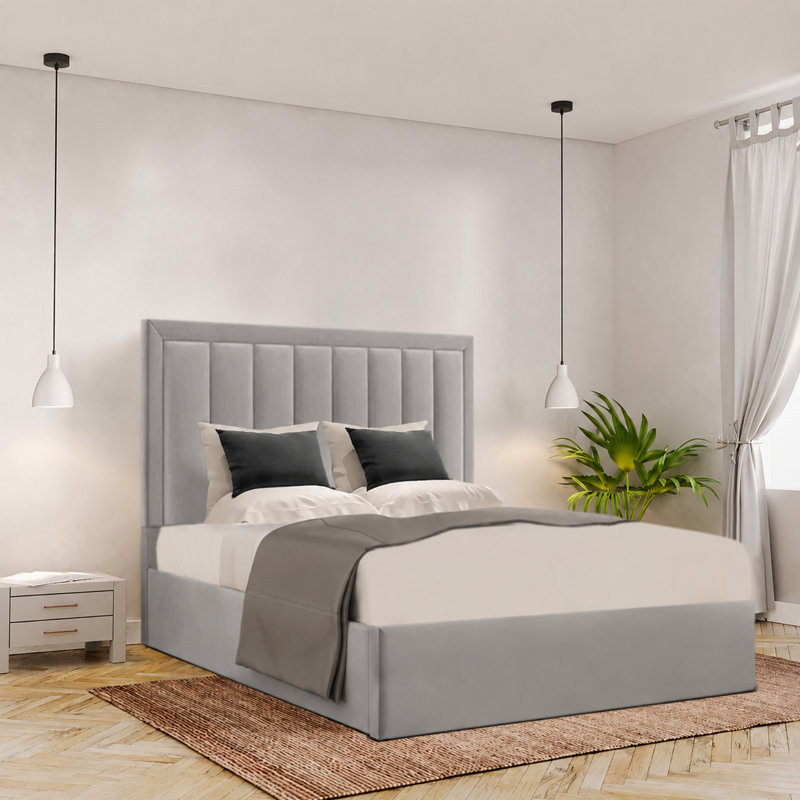 Brantlie Upholstered Ottoman Storage Bed, Small Double (4'), Asphalt