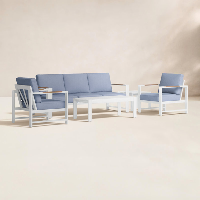 Ensemble de conversation avec canapé et table d'appoint 5 pièces Jayton