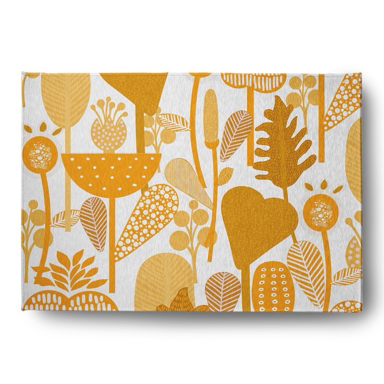 Chenille Floral Indoor Rug
