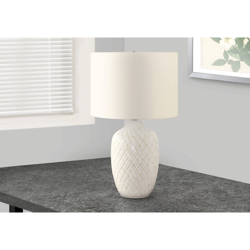 Lighting Table Lamp, Ceramic, Shade, Transitional, Cream