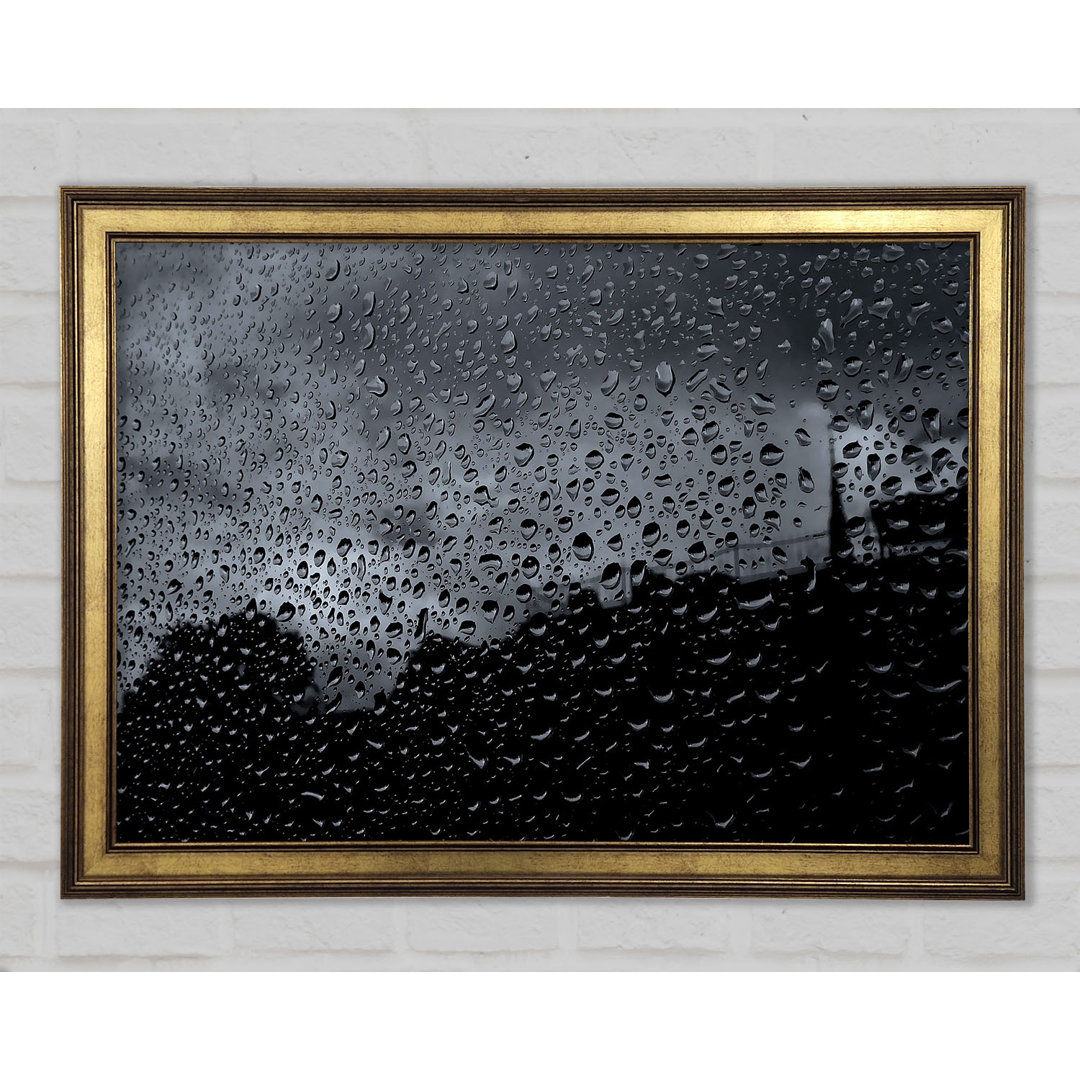 City In The Rain - Einzelner Bilderrahmen Kunstdrucke auf Holz