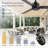 Imamuddin 48-Inch Ceiling Fan Black 3 Blade Outdoor Fans for Patios Indoor Fan with Remote Quiet DC Motor Reversible 6 Speed Timer-49407353