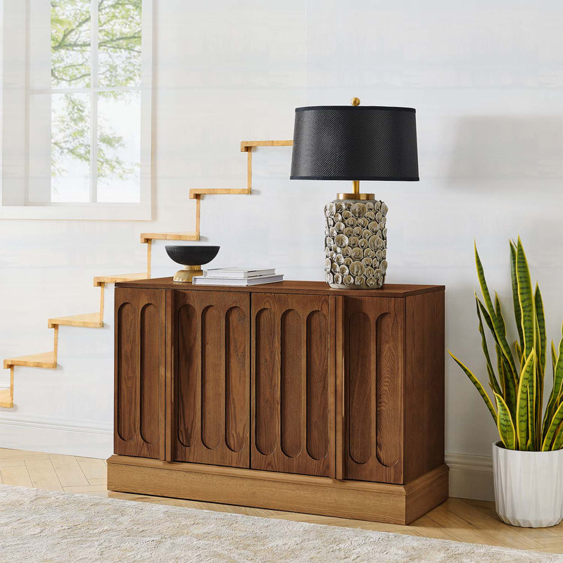 Armoire de rangement polyvalente pour plusieurs pièces, Bois naturel, noyer