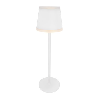 This table lamp is made of metal