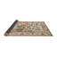 Tapis floral brun / beige / bleu à motif floral-126827052
