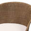 Fauteuil d'appoint bohémien en rotin gris délavé