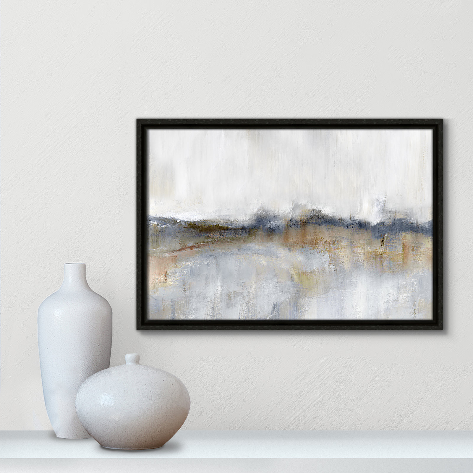 Autumnal Tide by Nan - Floater Frame Print on Canvas, 13.5" H x 19.5" W, Black