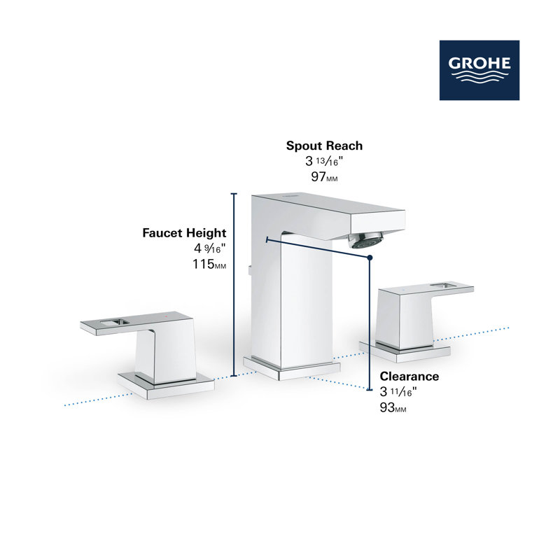 Robinet de salle de bain Eurocube®, Nickel brossé