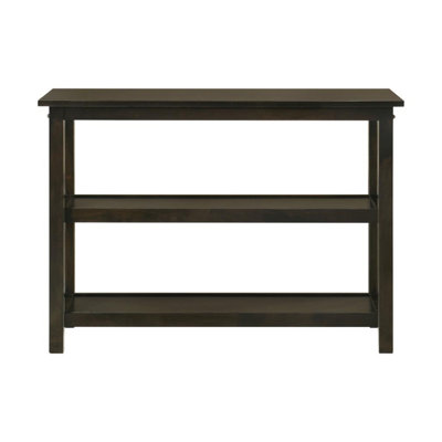 2Shelf Wood Entryway Console Table, Deep Merlot