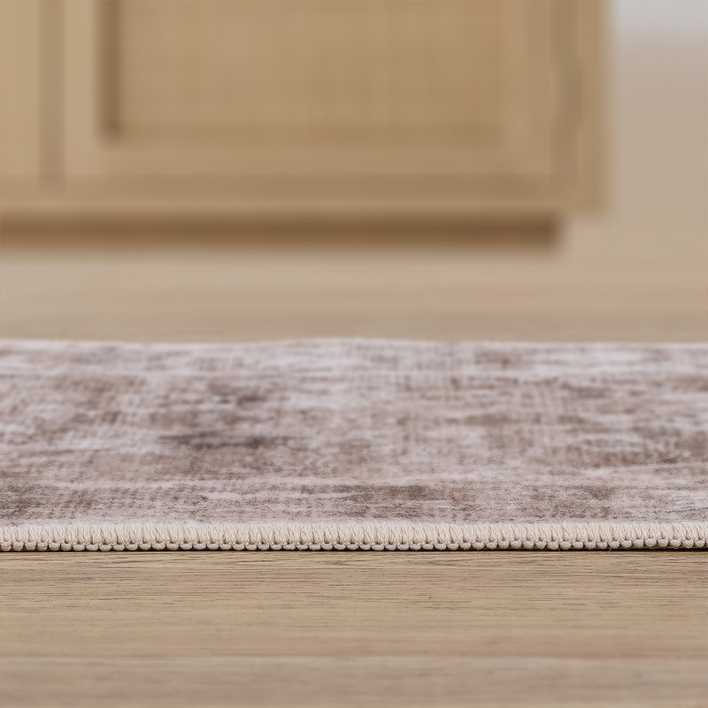 Tapis lavable à la machine Arabella, Beige/Cream, Rectangle de 5 pi x 8 pi