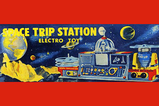 « space trip station »-impression de publicité, H 44 po x l 66 po