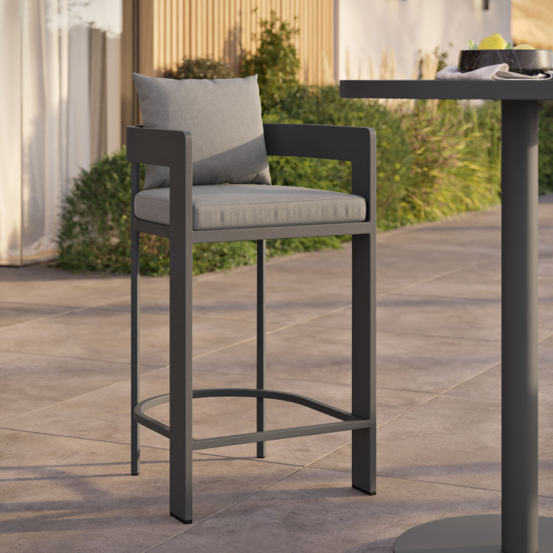 Chaise de bar Tahoe, 30.5", Gris