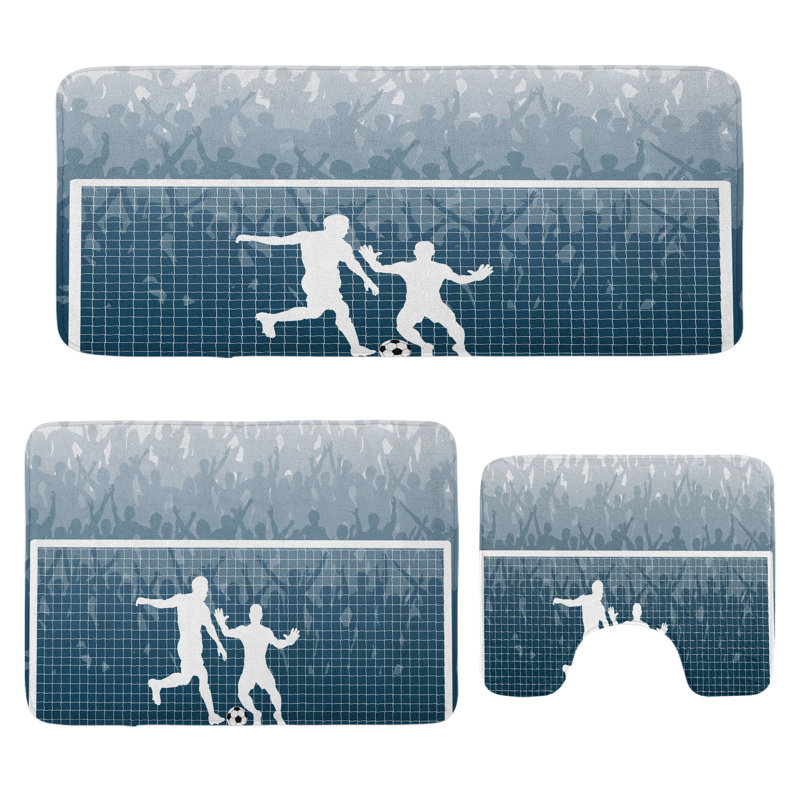  Ensemble de 3 tapis de salle de bain Sports Sports