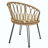 3-Piece Outdoor Rattan Bistro Set, 2 Wicker Chairs & Round Glass Table for Patio, Balcony & Courtyard-1707136855