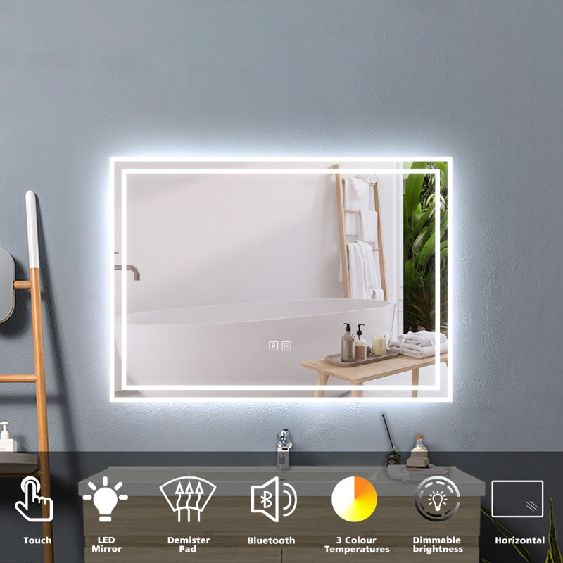Aleander Rectangle Wall Mirror Set, 50cm x 70cm