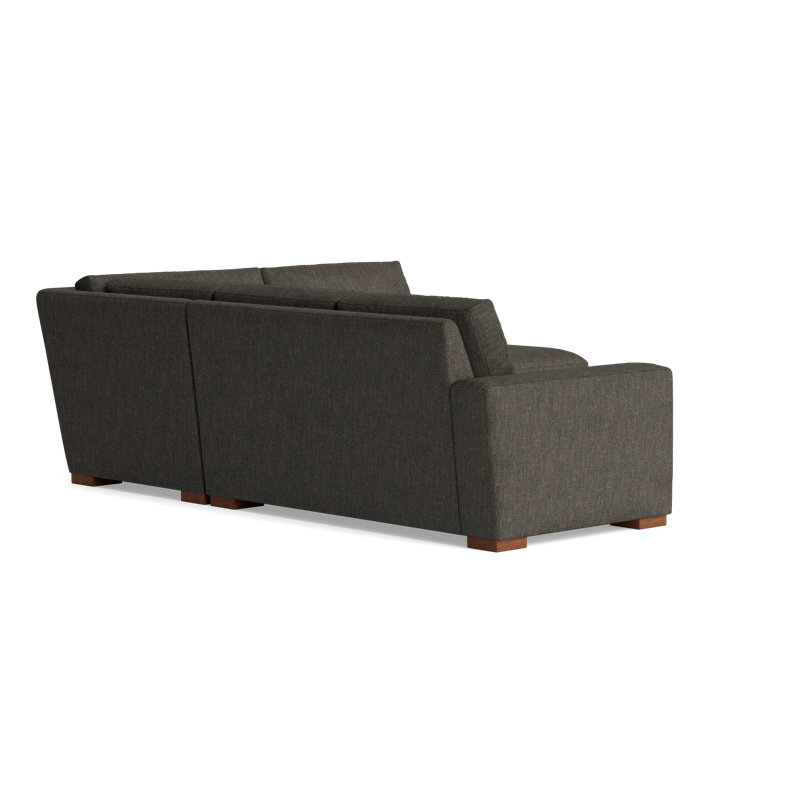 Couch Potato Sectional, Performance Weave - Onyx, Right Hand Facing